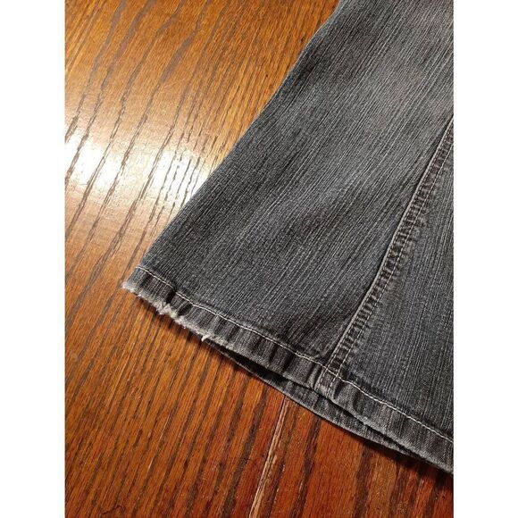 Juniors Jr Size 5 Rewind Blue Denim Blue Jean Midi Skirt Stretch Double Button - Picture 3 of 6